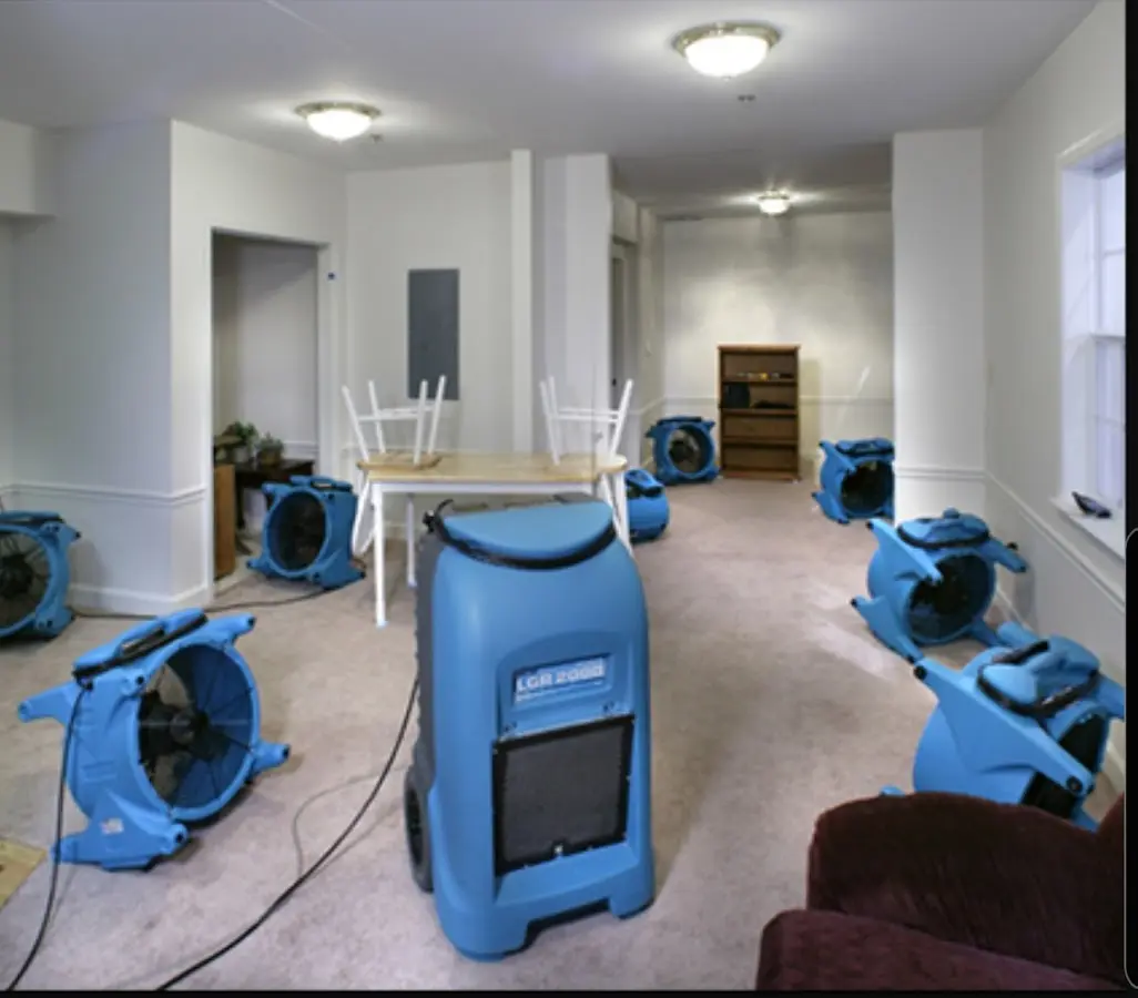 Air movers and dehumidifier setup for Water Extraction & Removal in Port Lavaca